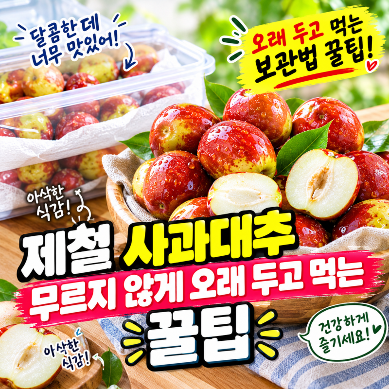 제철 사과대추 보관법 무르지 않게 오래 두고 먹는 꿀팁