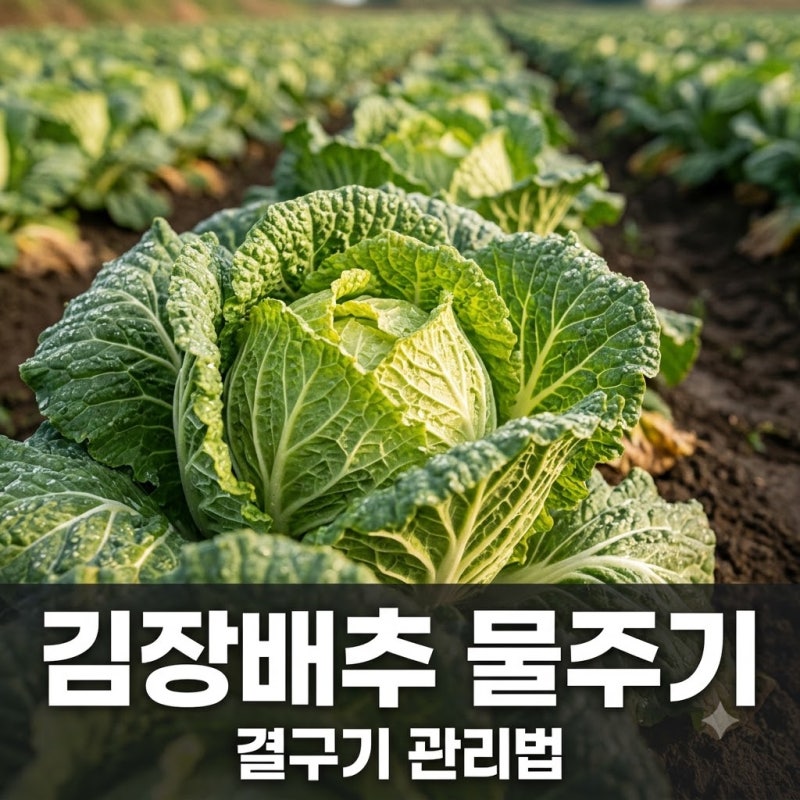 김장배추 물주기 얼마나 자주 해야 할까 결구기 물주는 방법