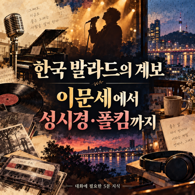 한국 발라드의 계보, 이문세에서 성시경·폴킴까지