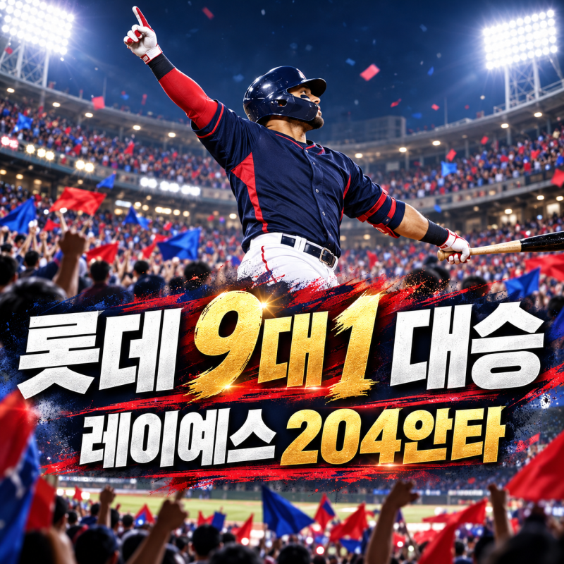 롯데 LG 9대1 경기 결과 레이예스 204안타 전민재 3점 홈런 김민성 은퇴식