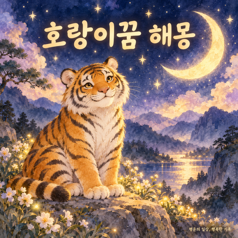 호랑이꿈 해몽 상황별 30가지 총정리, 쫓기는 꿈부터 태몽까지