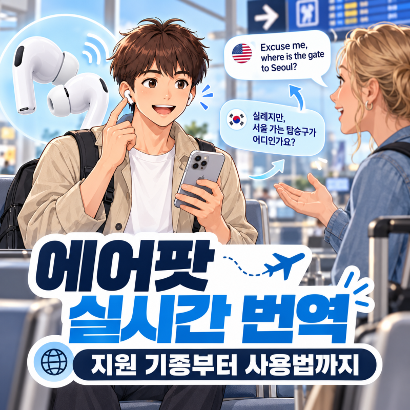 에어팟 실시간 번역 사용법, 지원 기종부터 외국어 대화 방법까지
