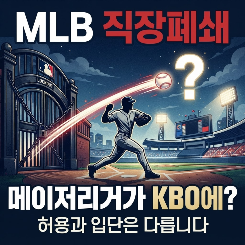MLB 직장폐쇄면 메이저리거가 KBO에? ‘허용’과 ‘입단’은 다릅니다