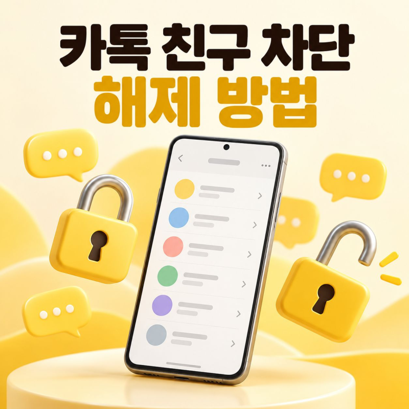 카카오톡 친구 차단 해제 방법 카톡 차단했다가 풀면
