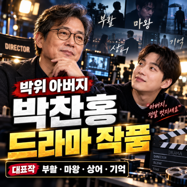 박위 아버지 <b>박찬홍 감독</b> 드라마 작품 총정리, 부활·마왕·상어까지....