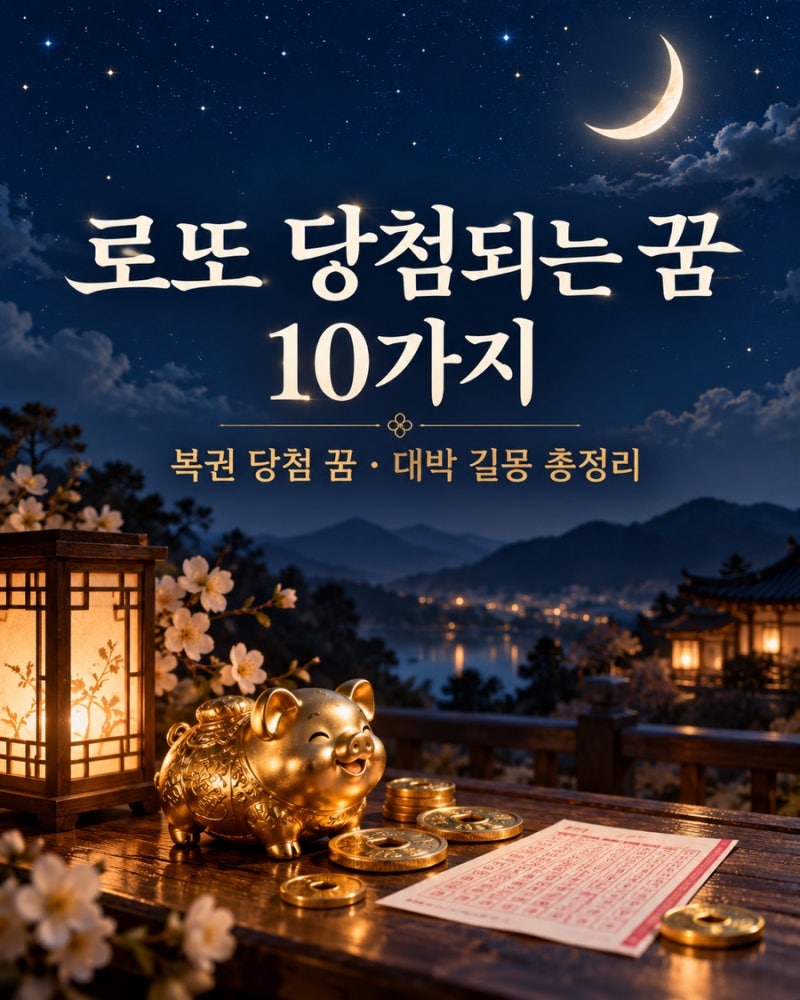 로또 당첨되는 꿈 10가지｜복권 당첨 꿈, 대박 나는 길몽 총정리