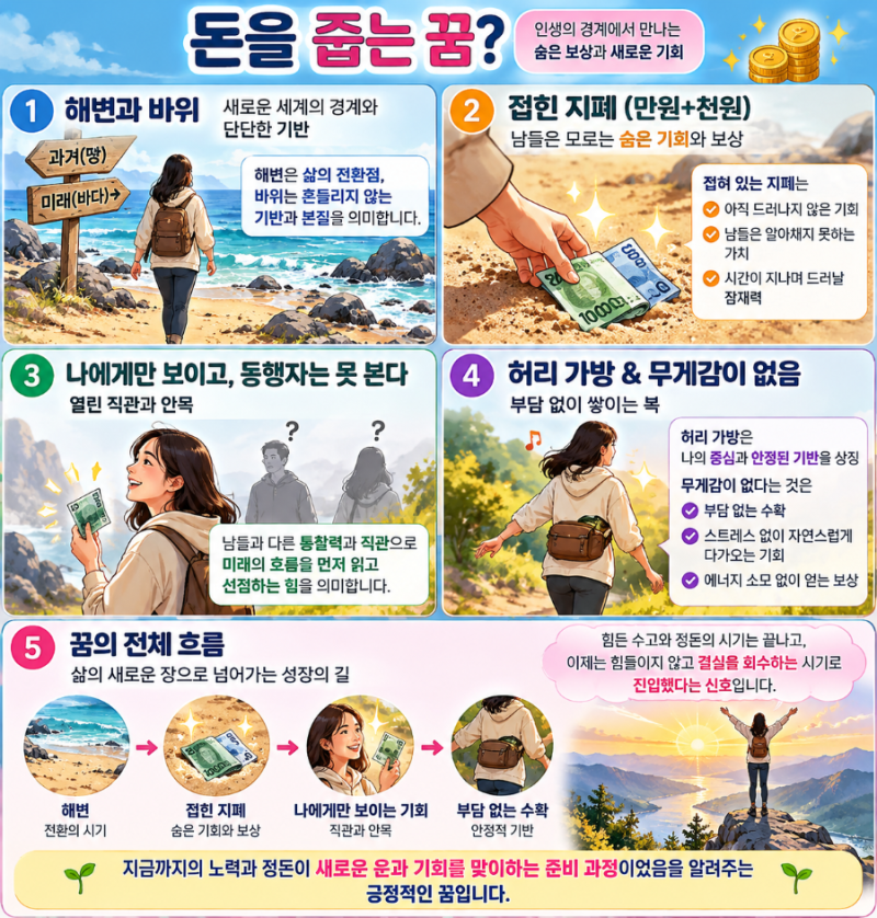 돈을 줍는 꿈?