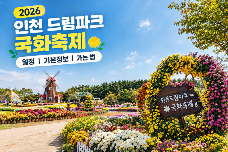 2026 인천 드림파크 국화축제 일정 | 기본정보, 가는 법 (수도권매립지 드림파크 야생화단지)