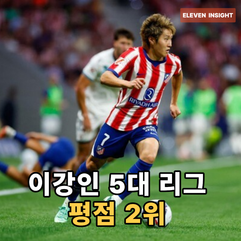 이강인이 이 정도였나…야말·벨링엄 제친 유럽 5대 리그 평점 2위