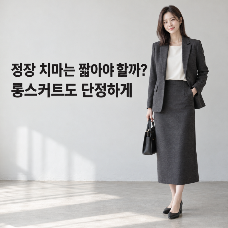 스커트 정장 코디, 롱스커트도 격식 있게 입을 수 있을까?