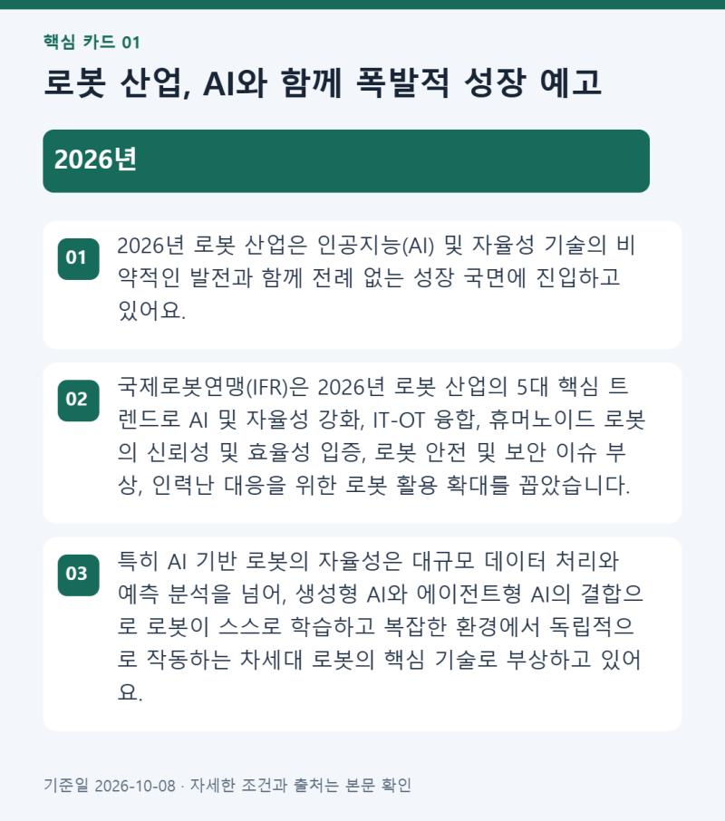 로봇 관련주, AI와 자율성 고도화 시대의 대장주 좋네요