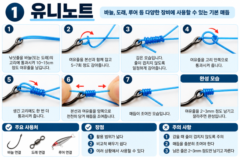 바다낚시 매듭 종류 총정리｜초보자가 꼭 알아야 할 5가지