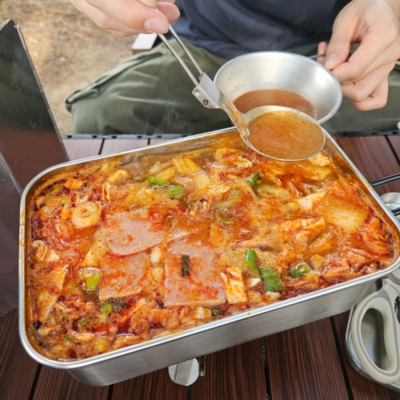 쿠팡 캠핑요리 밀키트 추천 ❥ 프레시지 더큰 햄가득 부대전골 솔직 후기