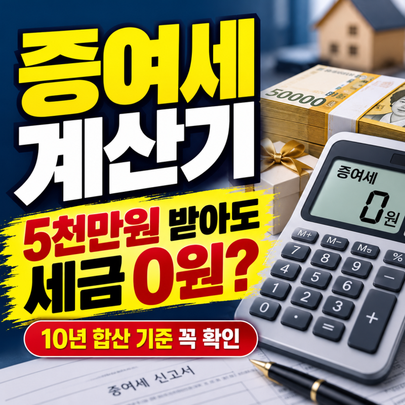 증여세 계산기 돌려보니… 부모에게 5천만원 받아도 세금 0원인 이유