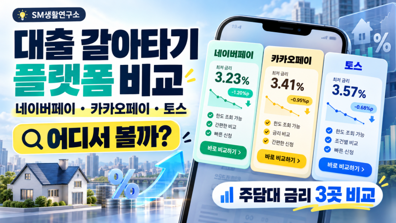 대출 갈아타기 플랫폼 비교｜네이버페이·카카오페이·토스 어디서 볼까?