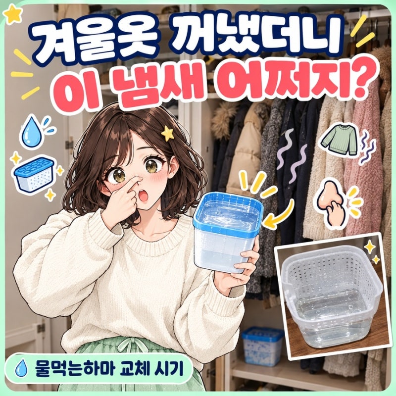 물먹는하마 교체 시기, 겨울옷 냄새 막는 법 3가지