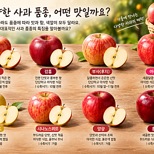 가을 사과 종류 총정리｜감홍·홍로·부사·시나노골드, 이름부터 맛까지 알아보기