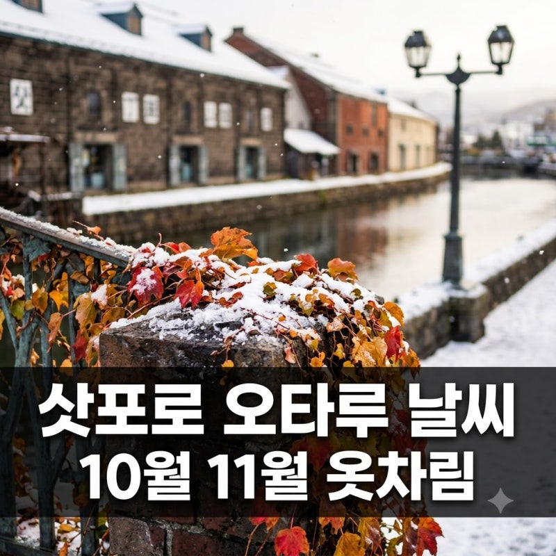 삿포로 오타루 10월 11월 날씨 완벽 정리! 기온 옷차림 첫눈 예보