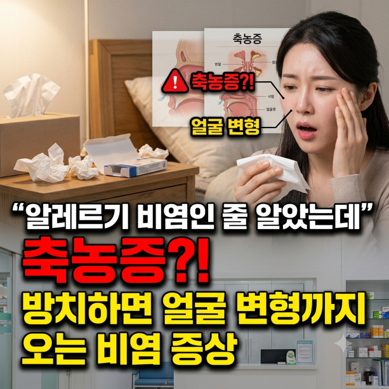 "알레르기 비염인 줄 알았는데 축농증?" 방치하면 얼굴 변형까지 오는 비염 증상