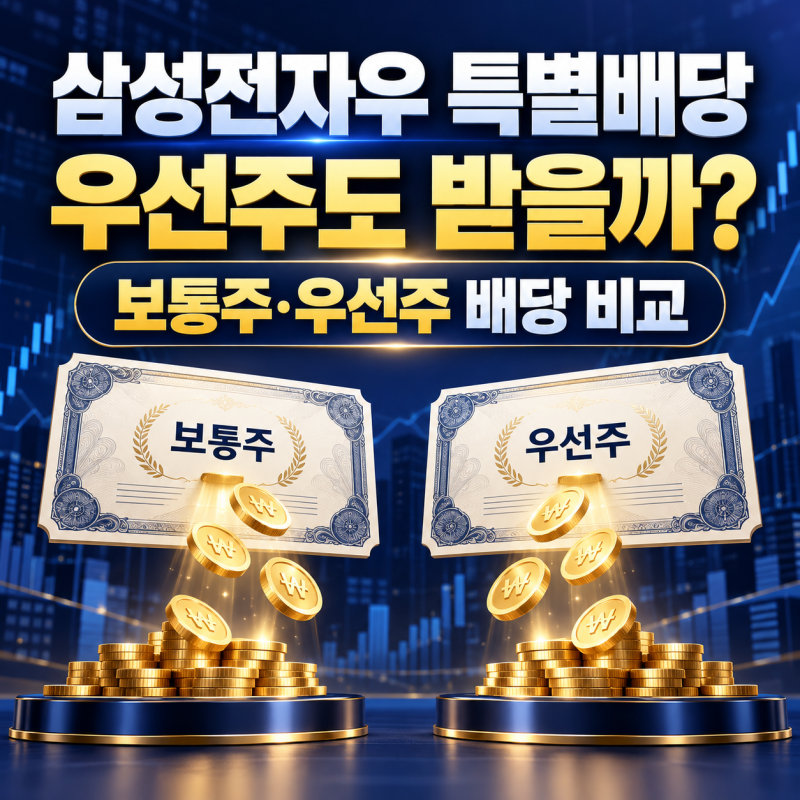 삼성전자우 특별배당도 받을까? 보통주·우선주 배당금 비교