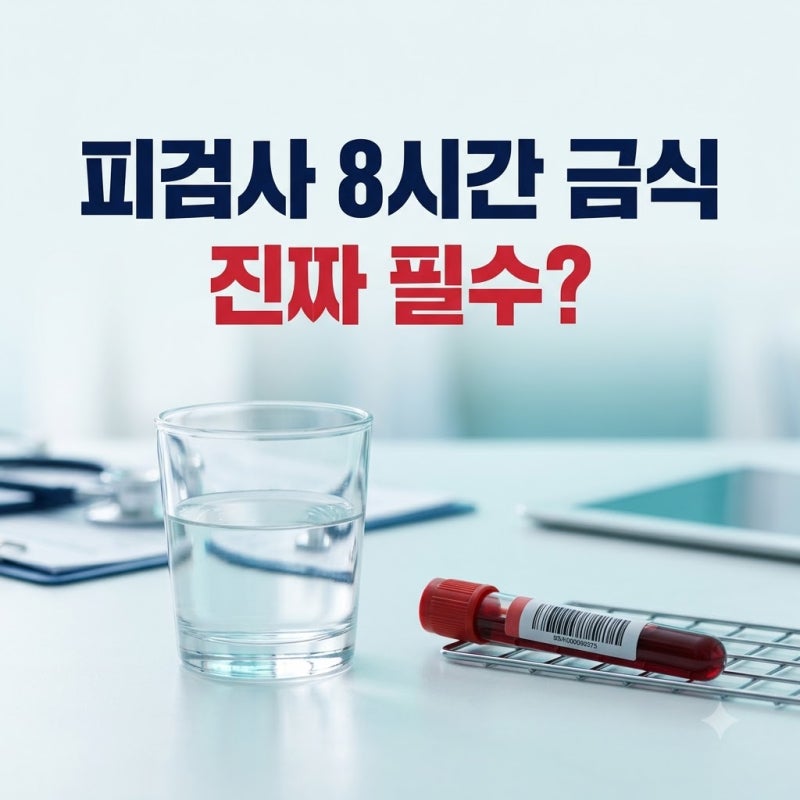 피검사 금식 8시간 무조건 참아야 할까? 10만 명 분석 결과의 반전