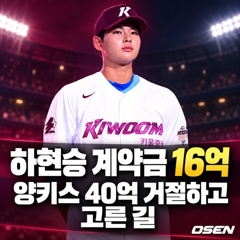 하현승 계약금 16억, 양키스 40억 거절하고 고른 길 | 키움 하현승 · 하현승 양키스