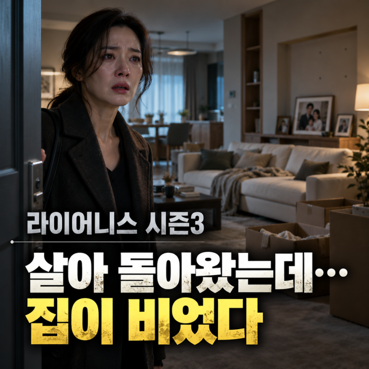 구출됐는데 집이 비었다…<b>라이어</b>니스 시즌3 조의 남편이 떠난 이유