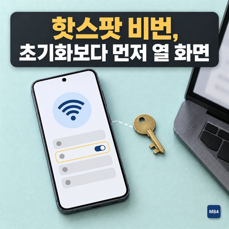 핫스팟 비번, 기억 안 난다면 초기화보다 먼저 열 화면은 따로 있습니다