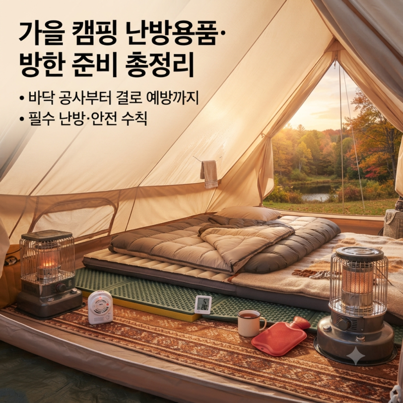 가을 캠핑 난방용품·방한 준비 총정리｜바닥 공사부터 결로 예방까지