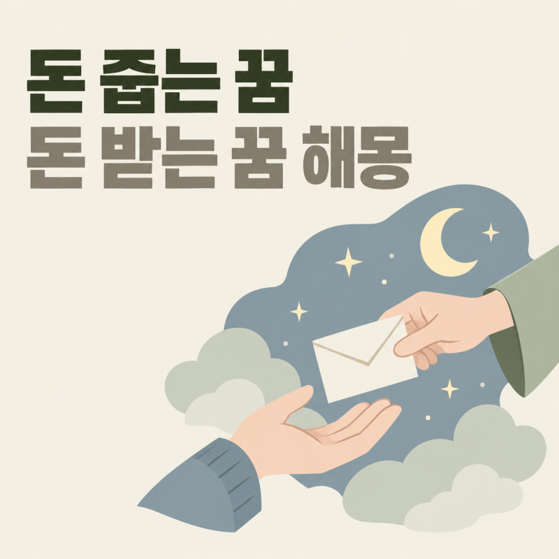 돈 줍는 꿈 돈 받는 꿈 해몽: 지폐와 동전 상황별 길흉과 칼 융 심리학 및 풍수 정리
