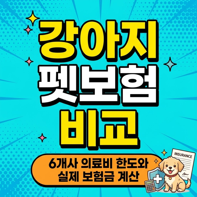 강아지 펫보험 비교, 의료비 한도와 실제 보험금, CT, MRI 금액 비교까지