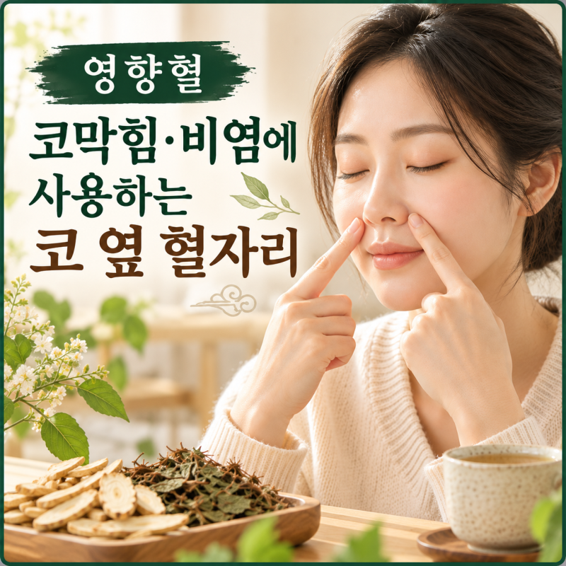 영향혈 위치와 효능｜코막힘·비염에 활용하는 코 옆 혈자리