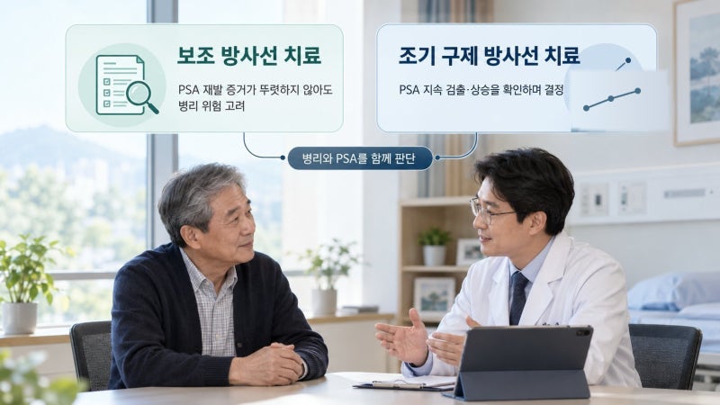 전립선암 수술후 방사선 치료, 보조·구제 치료 차이와 시작 기준