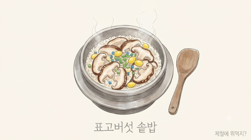 표고버섯 솥밥 만드는 법, 생표고 향 살린 2인분 버섯밥