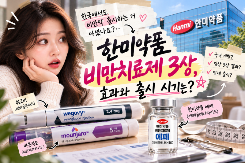 “한국에서도 비만약 출시하는 거 아셨나요?…” 한미약품 비만치료제 3상, 효과와 출시 시....