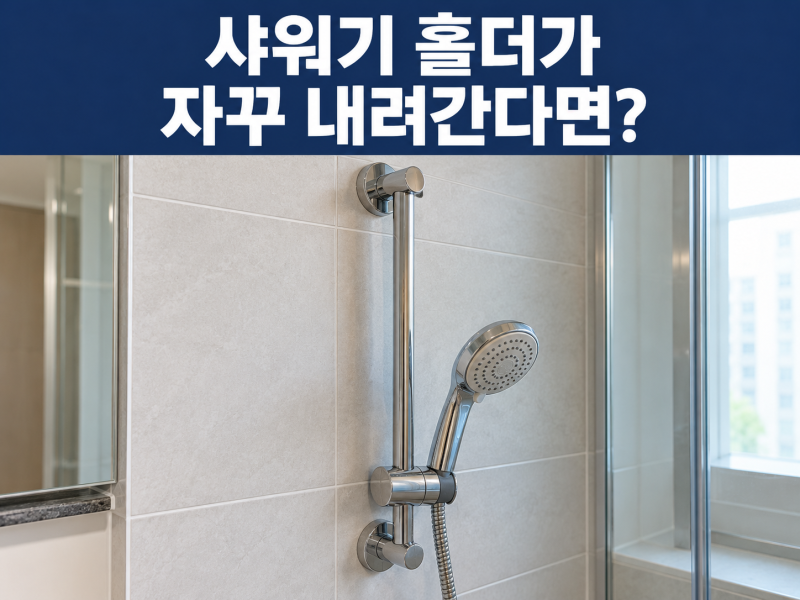샤워기 홀더가 자꾸 내려갈 때, 슬라이드바 교체 전에 확인해요