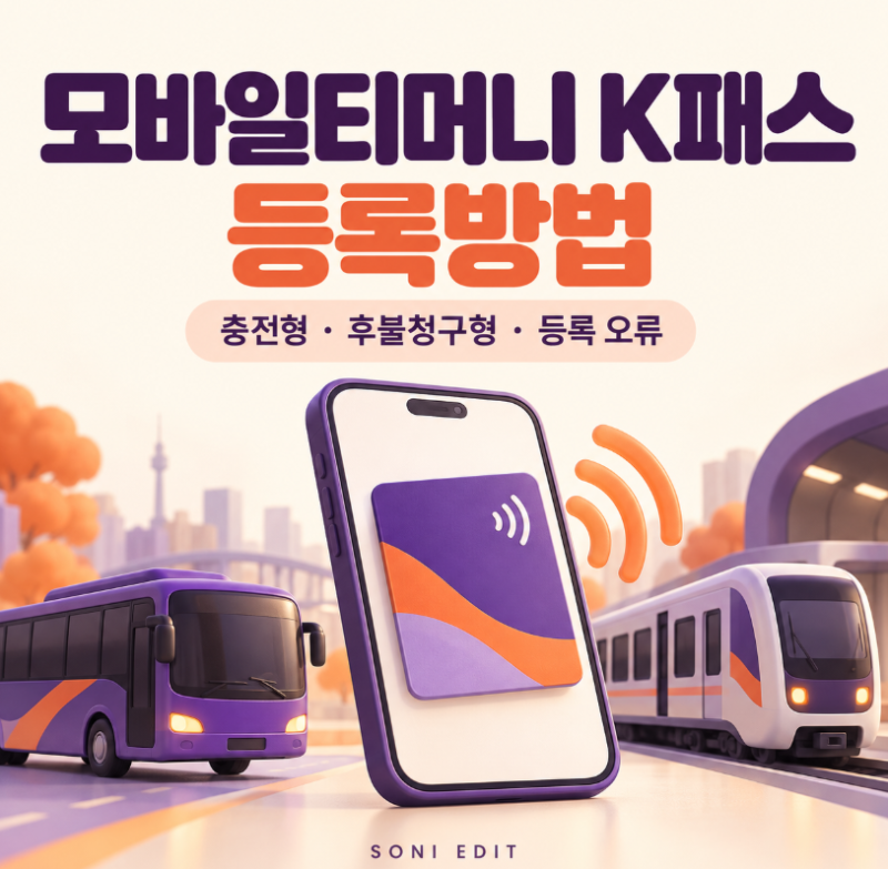 모바일티머니 K패스 등록방법, 충전형·후불청구형 차이와 카드등록 안 될 때 확인할 것