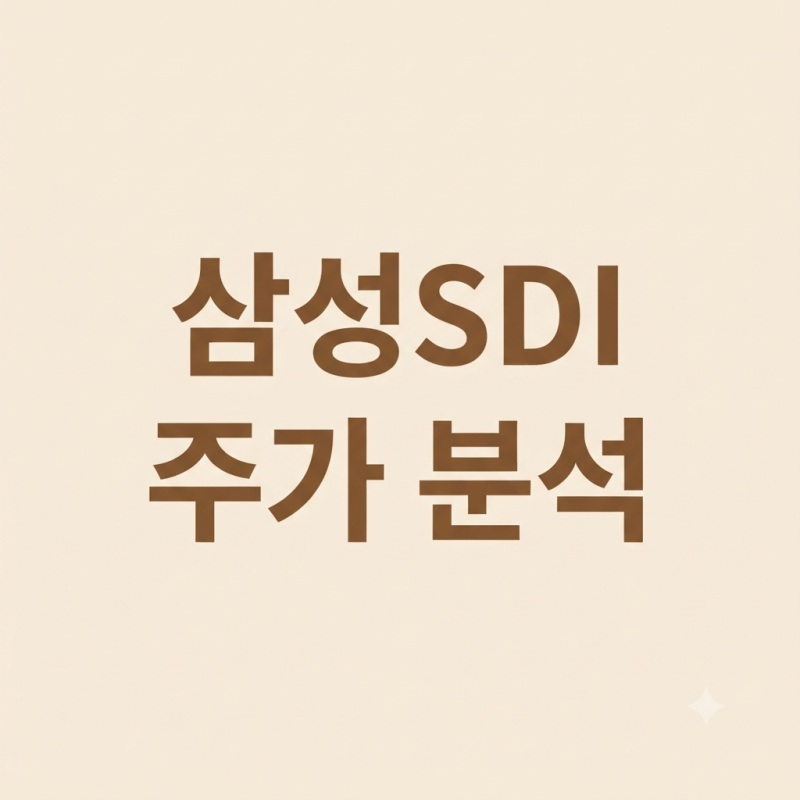 삼성sdi 주가 와 기업 분석