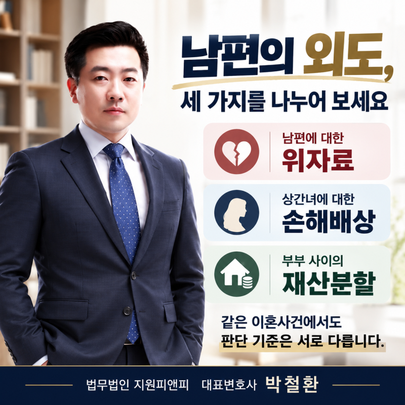 대전이혼전문변호사 결혼생활 10년, 바람핀 남편과 상간녀에게 위자료 청구하고 재산분할도 ....