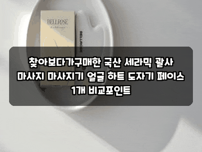 찾아보다가구매한 국산 세라믹 괄사 마사지 마사지기 얼굴 하트 도자기 페이스 1개 비교포인....