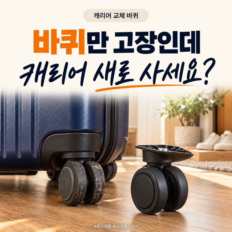 캐리어 바퀴 교체, 새로 사기 전 모델명과 이 부분부터 확인하세요