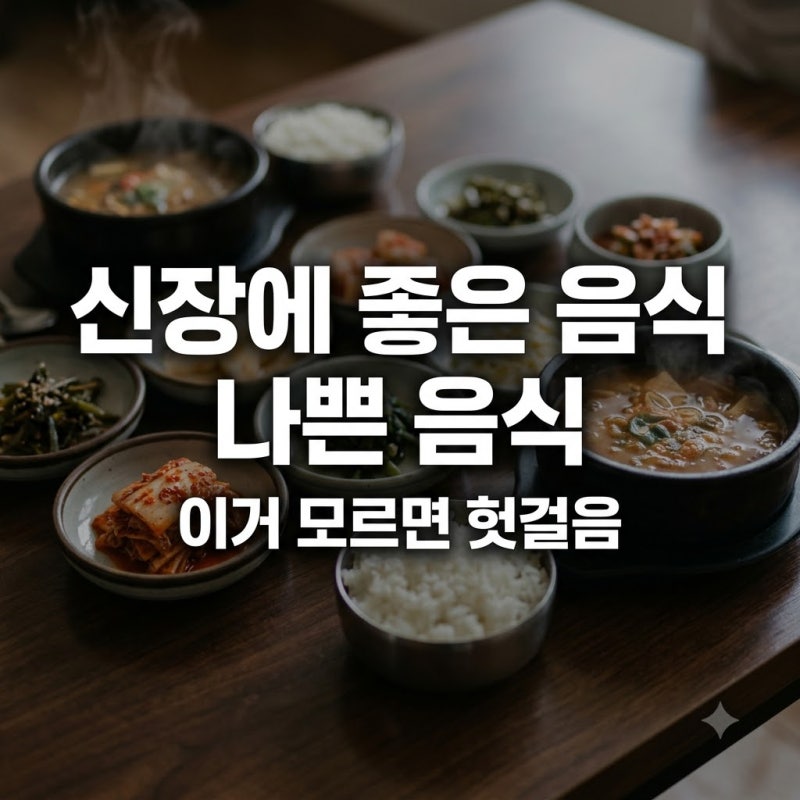 신장에 좋은 음식 나쁜 음식, 콩팥 식단 짤 때 모르면 헛걸음입니다