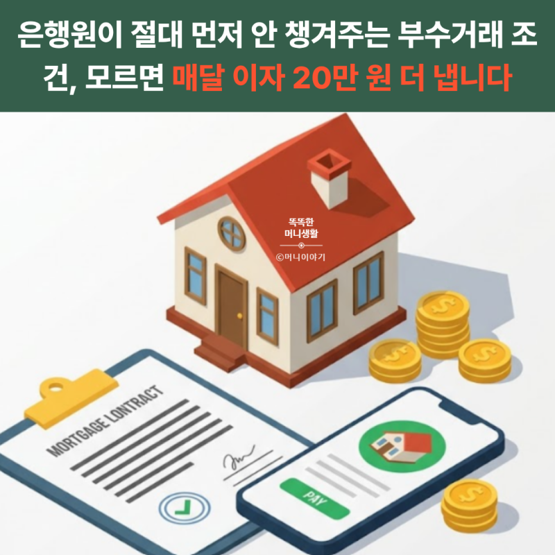 은행원이 절대 먼저 안 챙겨주는 부수거래 조건, 모르면 매달 이자 20만 원 더 냅니다