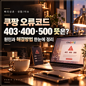 쿠팡 오류코드 403·400·500 뜻은? 원인과 해결방법 한눈에 정리