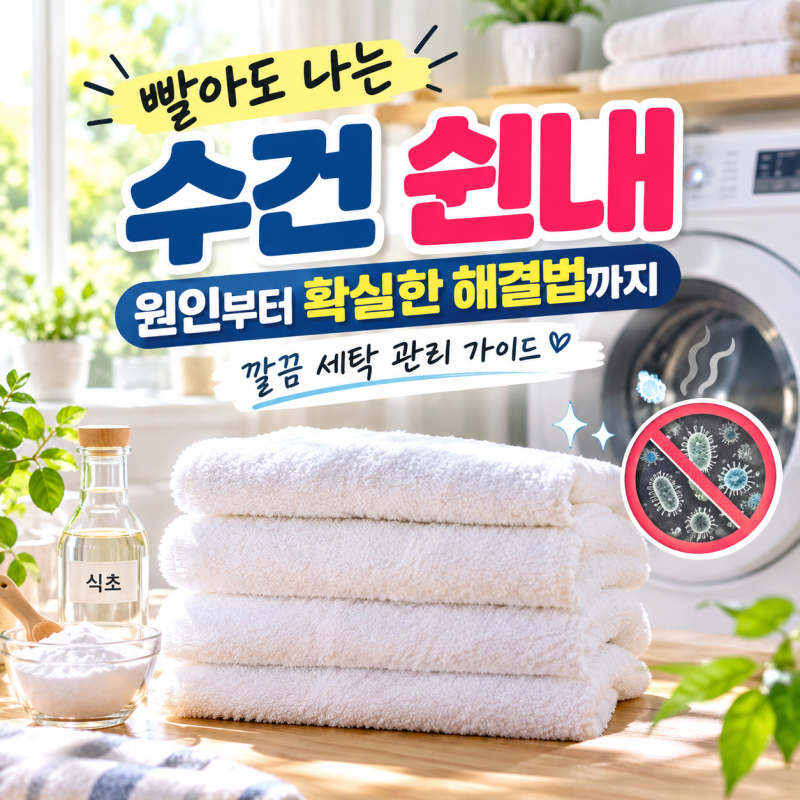 깨끗이 빨아도 수건에서 쉰내가 나는 진짜 이유와 확실한 세탁법