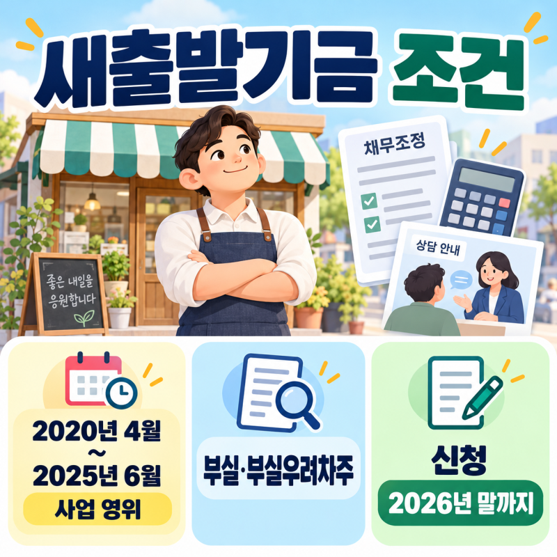 새출발기금 조건｜부실차주·탕감·신청방법·기간 정리