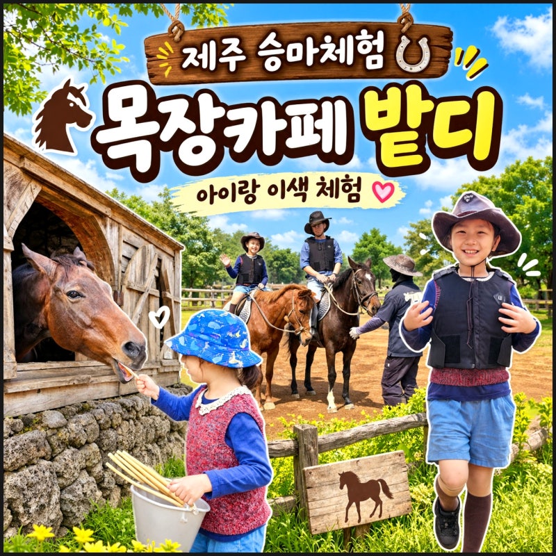 제주 승마 체험 제주도 말 체험 서귀포 카페 목장 밭디