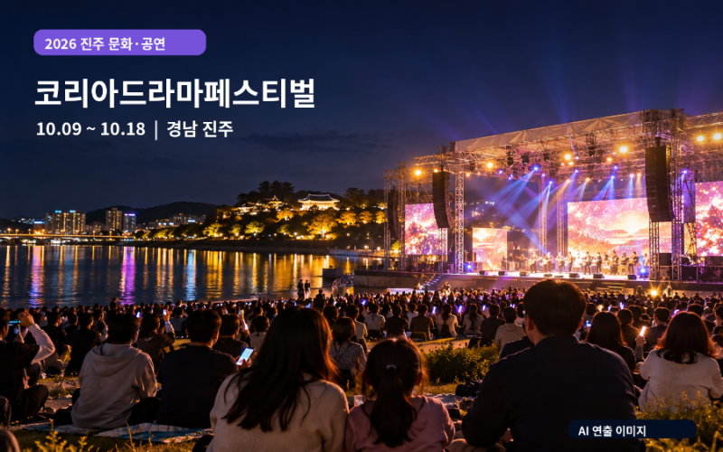 2026 진주 코리아드라마페스티벌 10월 10일 시상식! KDF 콘서트 출연진·일정·관람 방법