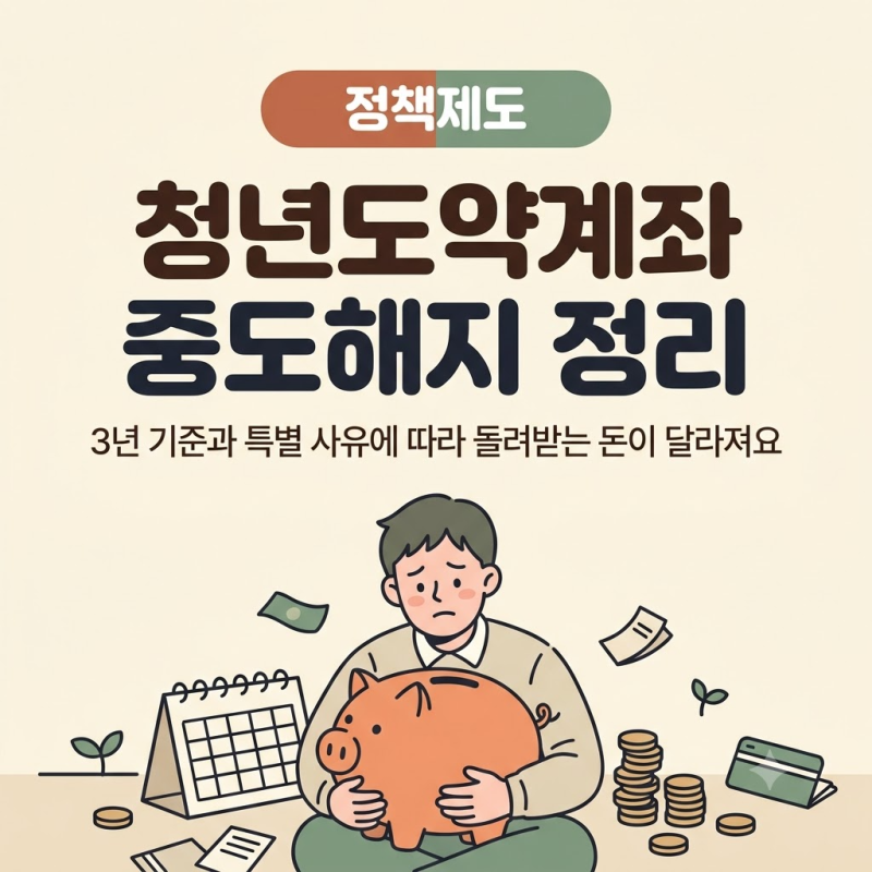 청년도약계좌 중도해지 불이익과 특별중도해지 사유, 3년 기준까지 정리