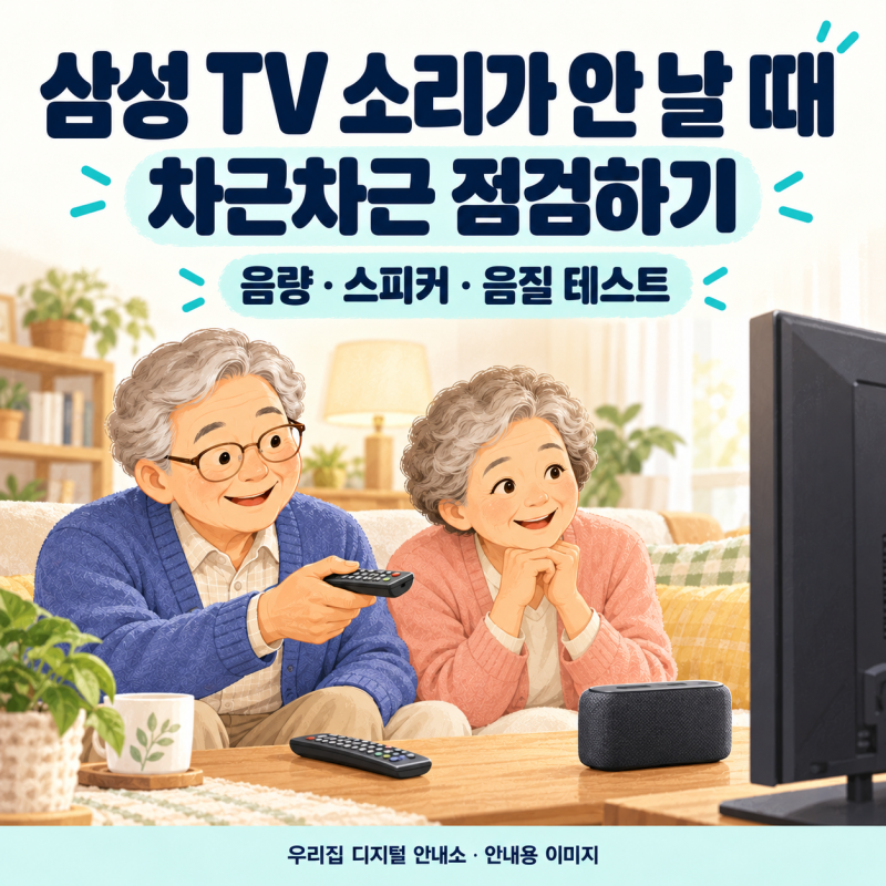 삼성 TV 화면은 나오는데 소리가 안 날 때, 음량·스피커·음질 테스트 확인하기
